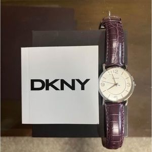 DKNY Purple Leather Watch